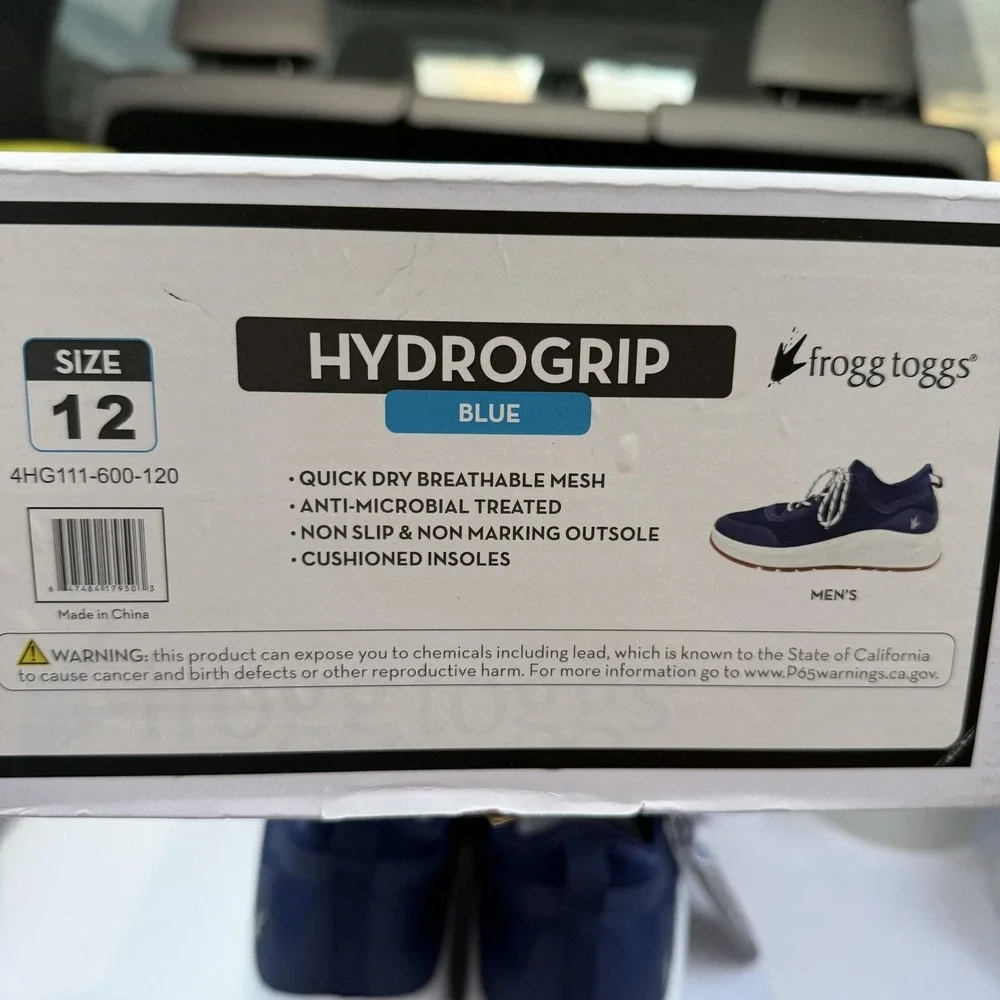 Frogg Toggs HydroGrip Shoes Mens Size 12 Blue Non Slip Water Fishing Sneakers‎